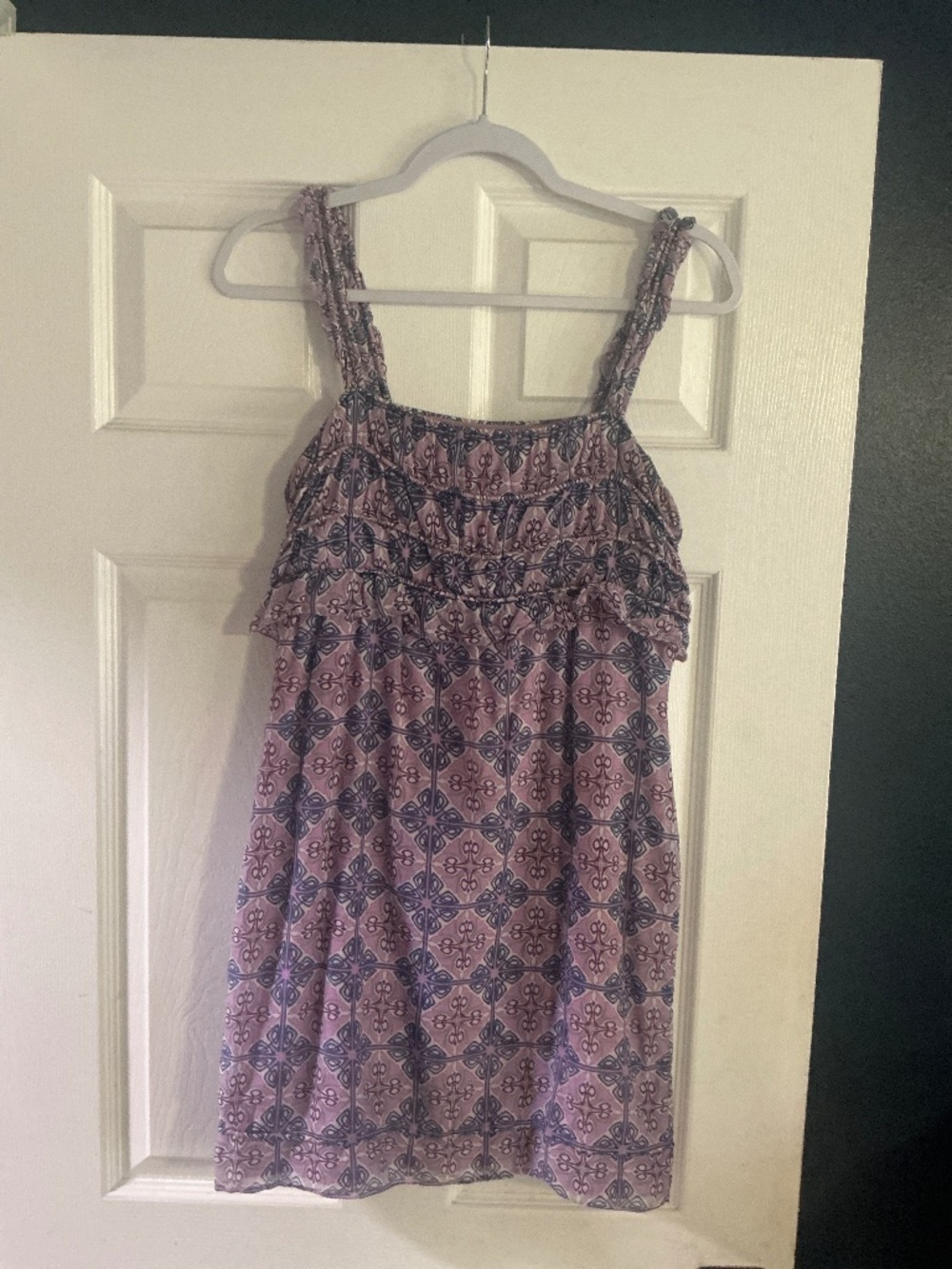 M.S.S.P. Women’s purple print dress medium